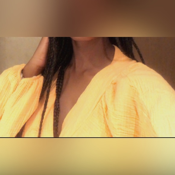 Boohoo Orange Jersey Knit Tie Waist Top - Picture 6 of 7